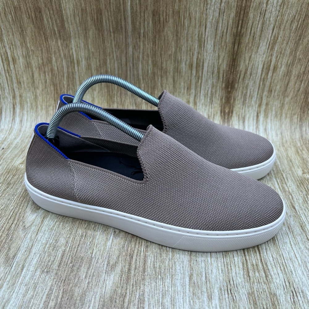 Rothy's The Sneaker Women's Size 10 Taupe Knit Slip On Washable Flat Shoes
